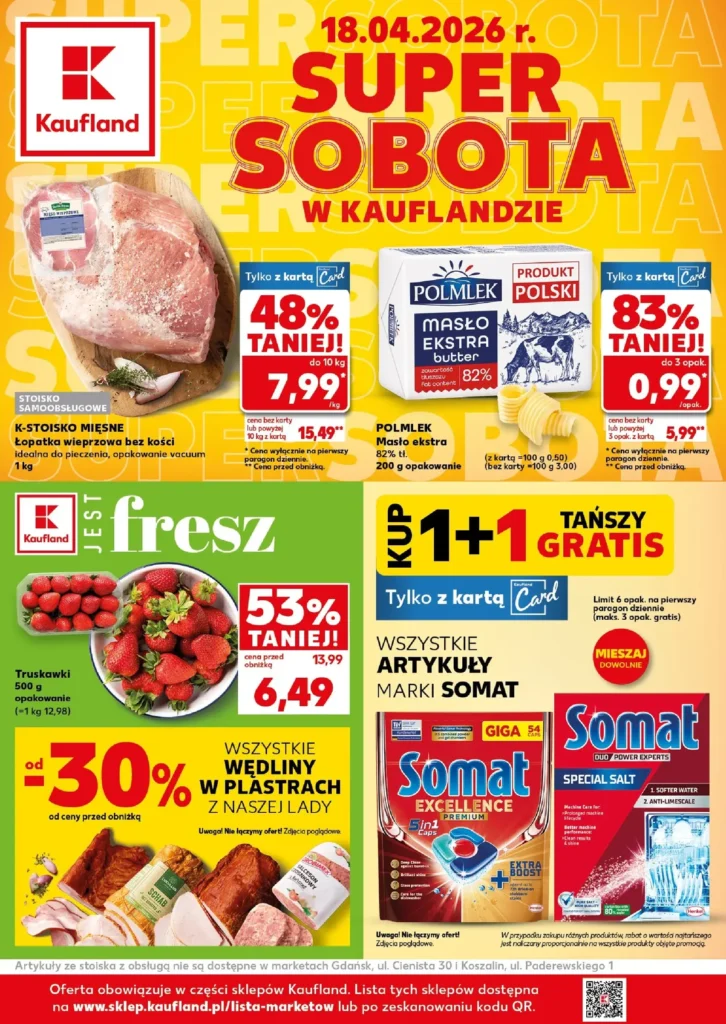 Kaufland gazetka od 18.04.2026 – Super promocje Super Sobota