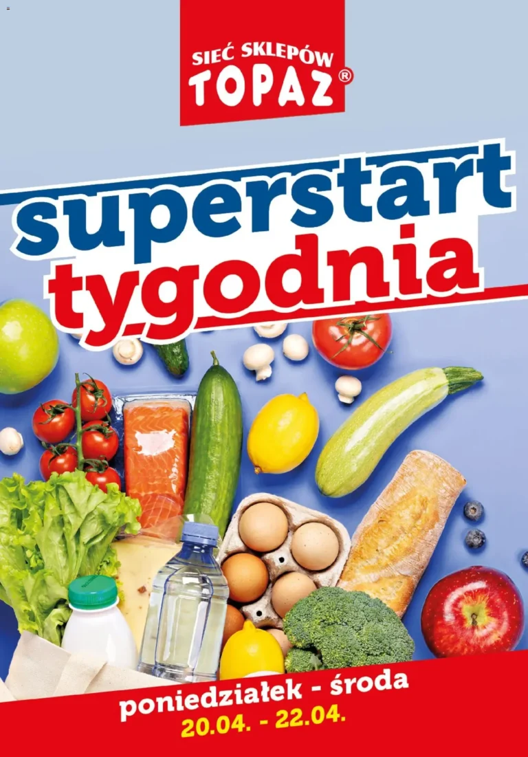 Topaz gazetka od 20.04.2026 – Superstart tygodnia od poniedziałku