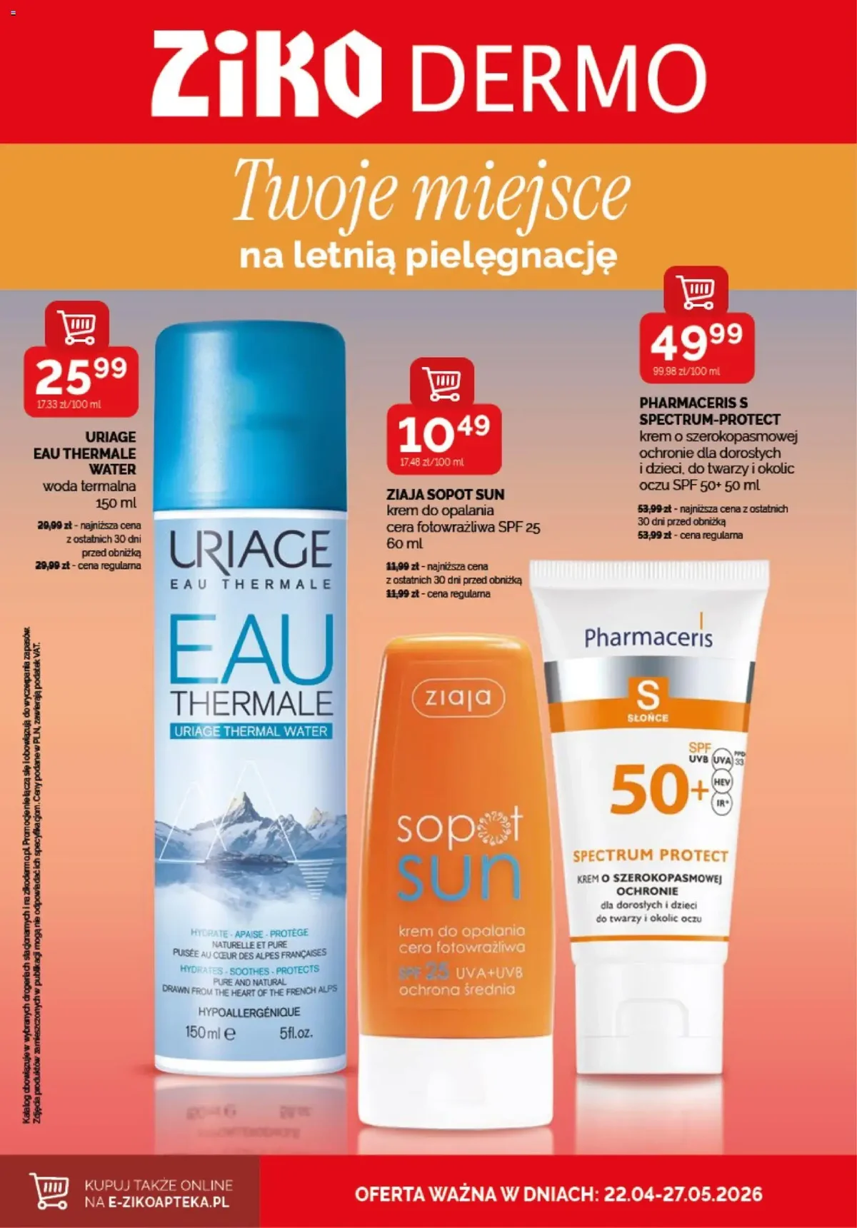 Ziko gazetka od 22.04.2026 – Super Promocje Sun od środy